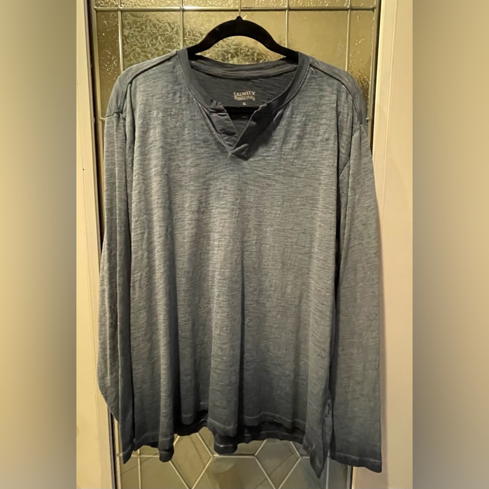 Creamieux Mens Blue Cotton Long Sleeve Size XL